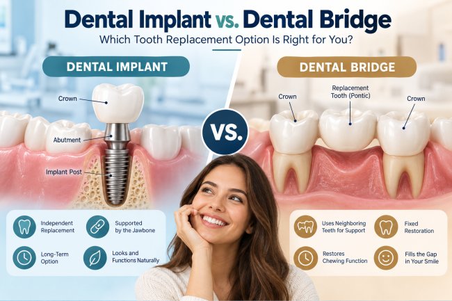 Dental Implant vs. Dental Bridge: Which Tooth Replacement Option Is Right for You?