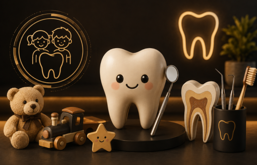 Smiling patient with modern orthodontic treatment